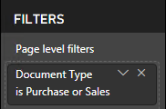 Screenshot of configuration options for a page level filter